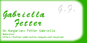gabriella fetter business card